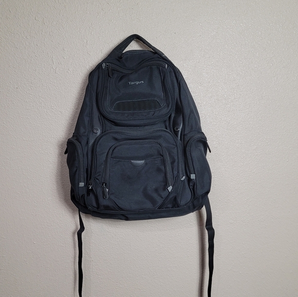 Targus Black Grey Padded Backpack Sport Laptop Bag School Active Travel Camera - Picture 1 of 10